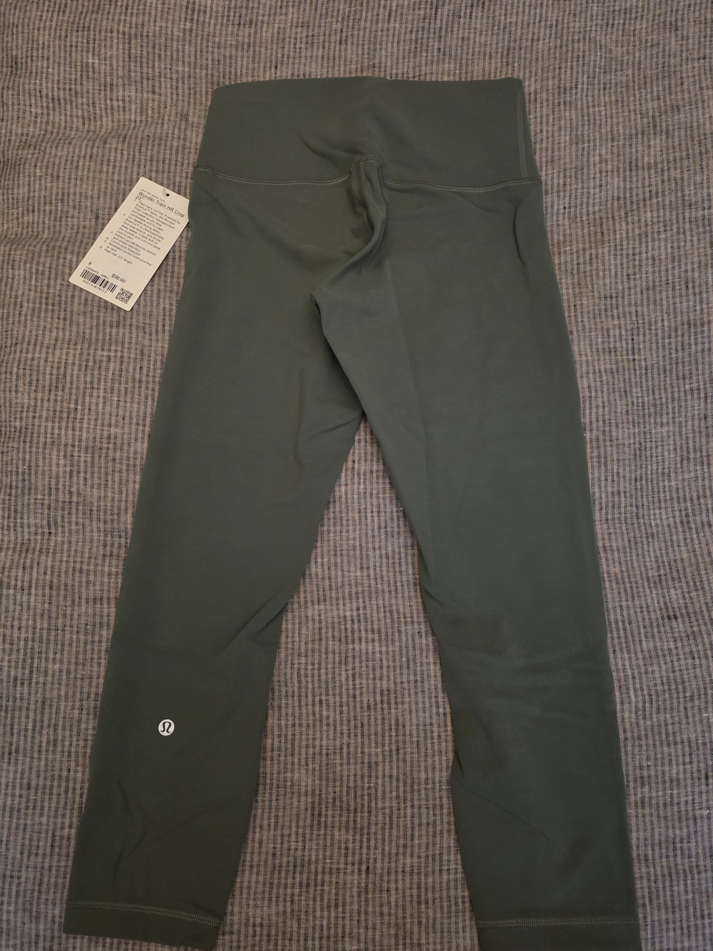 NEW Lululemon 8 Wunder Train High-Rise 23 Grey Eucalyptus GREU Green Leggings - Picture 3 of 7